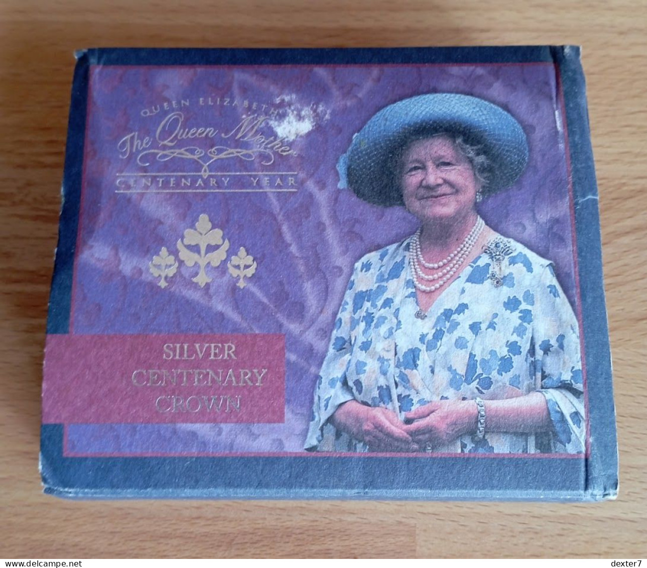 United Kingdom UK 2000 Silver 5 Pounds Queen Mother In Box - 5 Pond