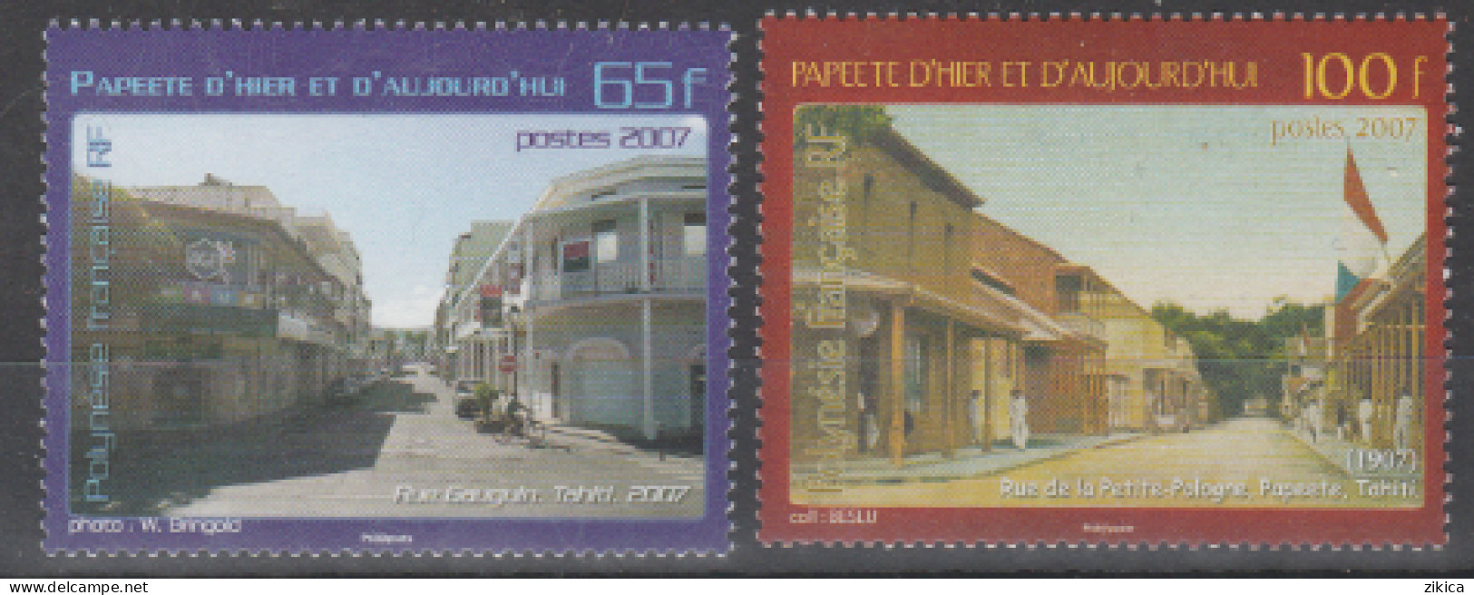 French Polynesia / Polynésie Française 2007 Yesterday And Today's Papeete. MNH** - Covers & Documents