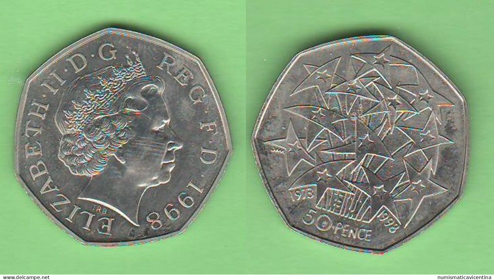 50 Pence 1998 UK England Britain Bretagne Regno Unito Inghilterra Inglaterra 25° Great Britain In Ue - 50 Pence