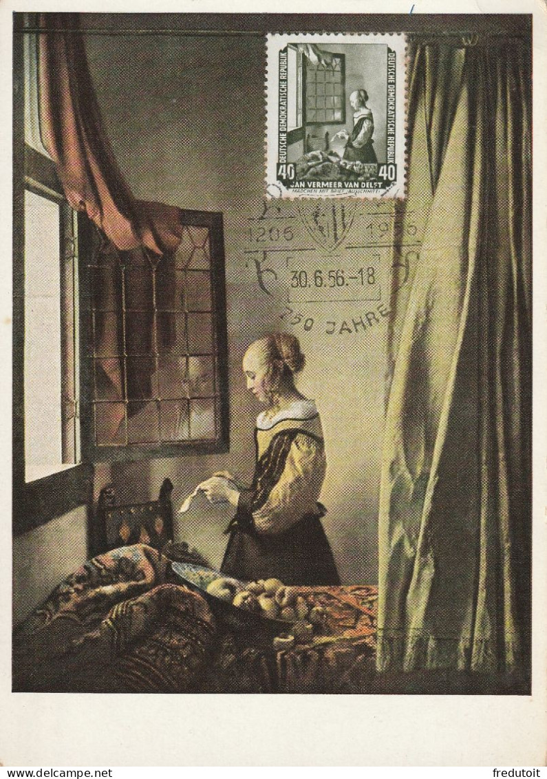 Carte Maximum - DDR - N°227 (30/06/1956) Vermeer - Maximum Cards