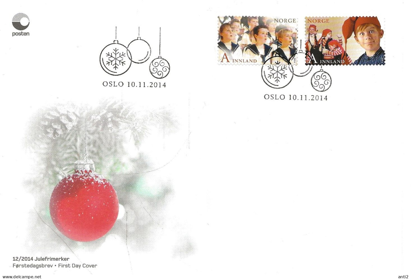 Norway 2014  Christmas, Boys Choir "Sølvguttene"  Children's Musical "Putti Plutti Pott" Per Aspelin  Mi 1866-1867 FDC - Covers & Documents