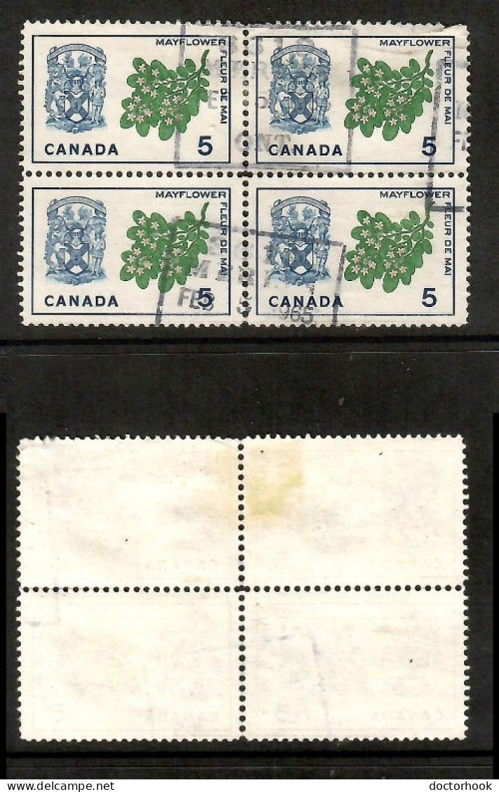 CANADA   Scott # 420 USED BLOCK Of 4 (CONDITION AS PER SCAN) (CAN-216) - Blokken & Velletjes