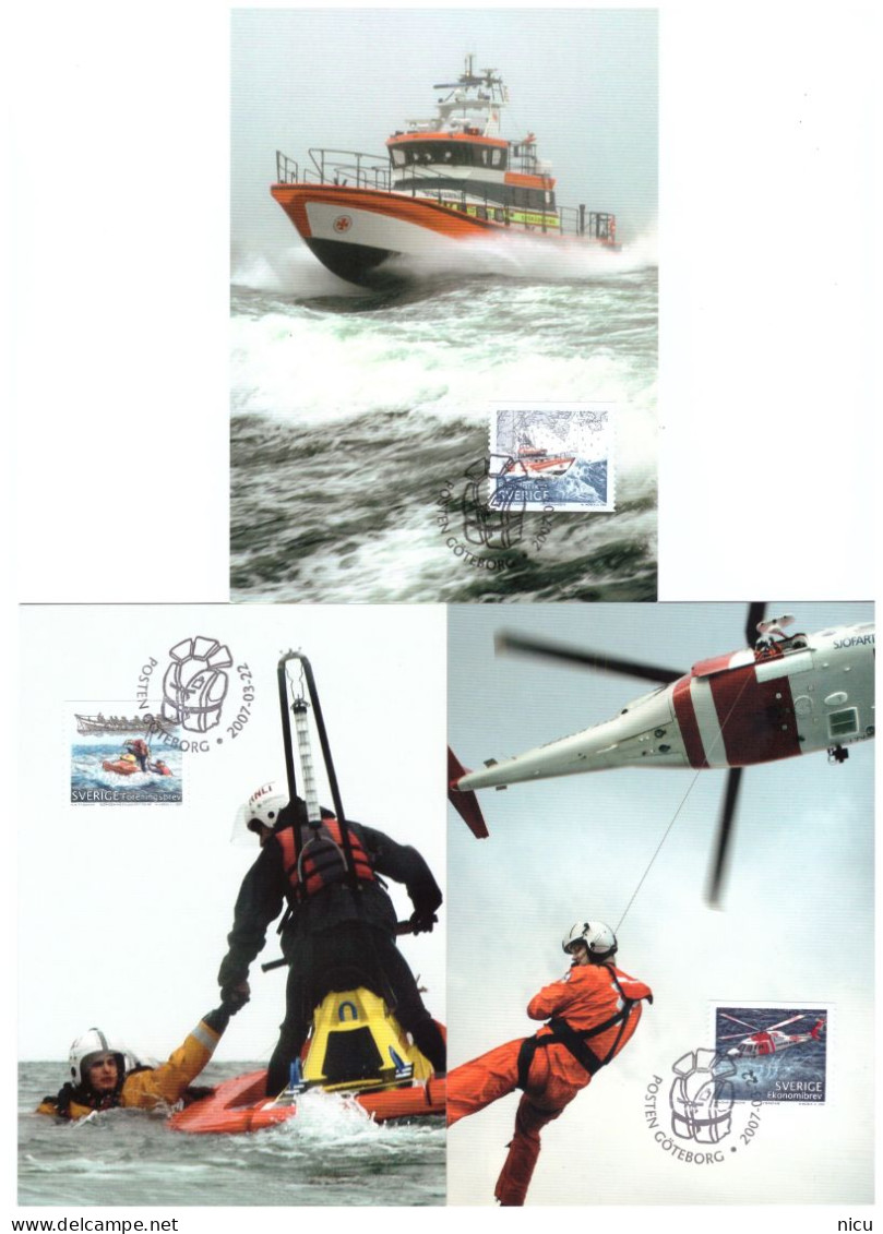 2007 - SEA RESCUE SOCIETY - 100 AYEARS - Maximumkaarten (CM)