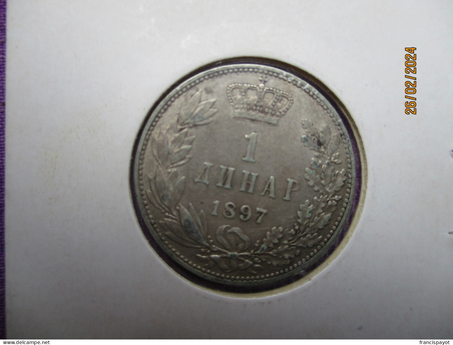 Serbie 1 Dinar 1897 - Serbie