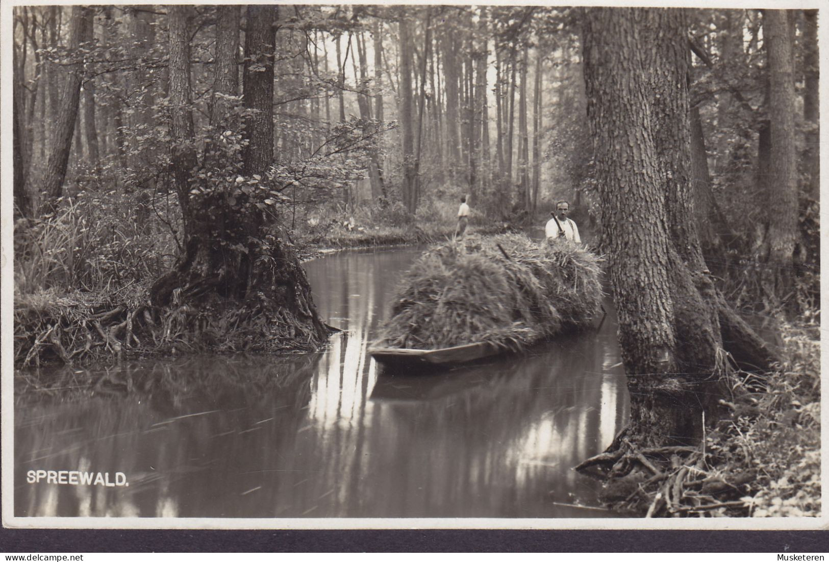 Deutsches Reich PPC Spreewald. Reichsadler Burg-Dorf Spreewald LUCKENWALD 1931 Echte Real Photo Ebert (2 Scans) - Luckenwalde