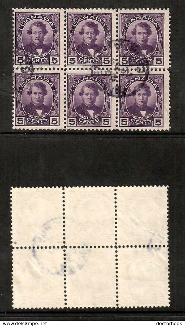 CANADA   Scott # 146 USED BLOCK Of 6 (CONDITION AS PER SCAN) (CAN-219) - Hojas Bloque