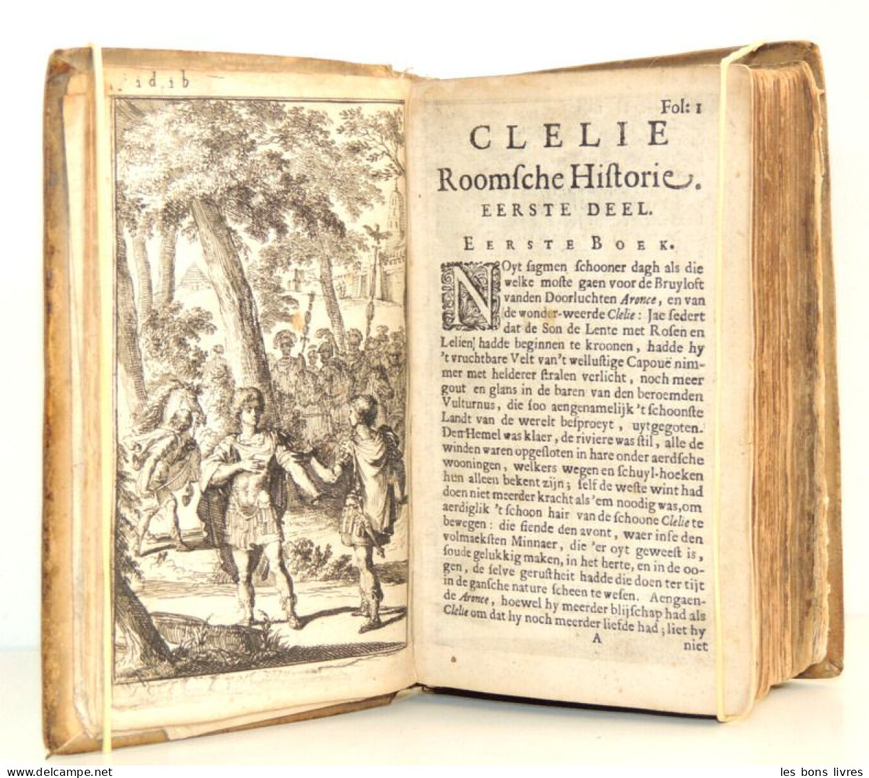 1676. De Scudery. Clélie, roomsche historie I & II ( rarissime)