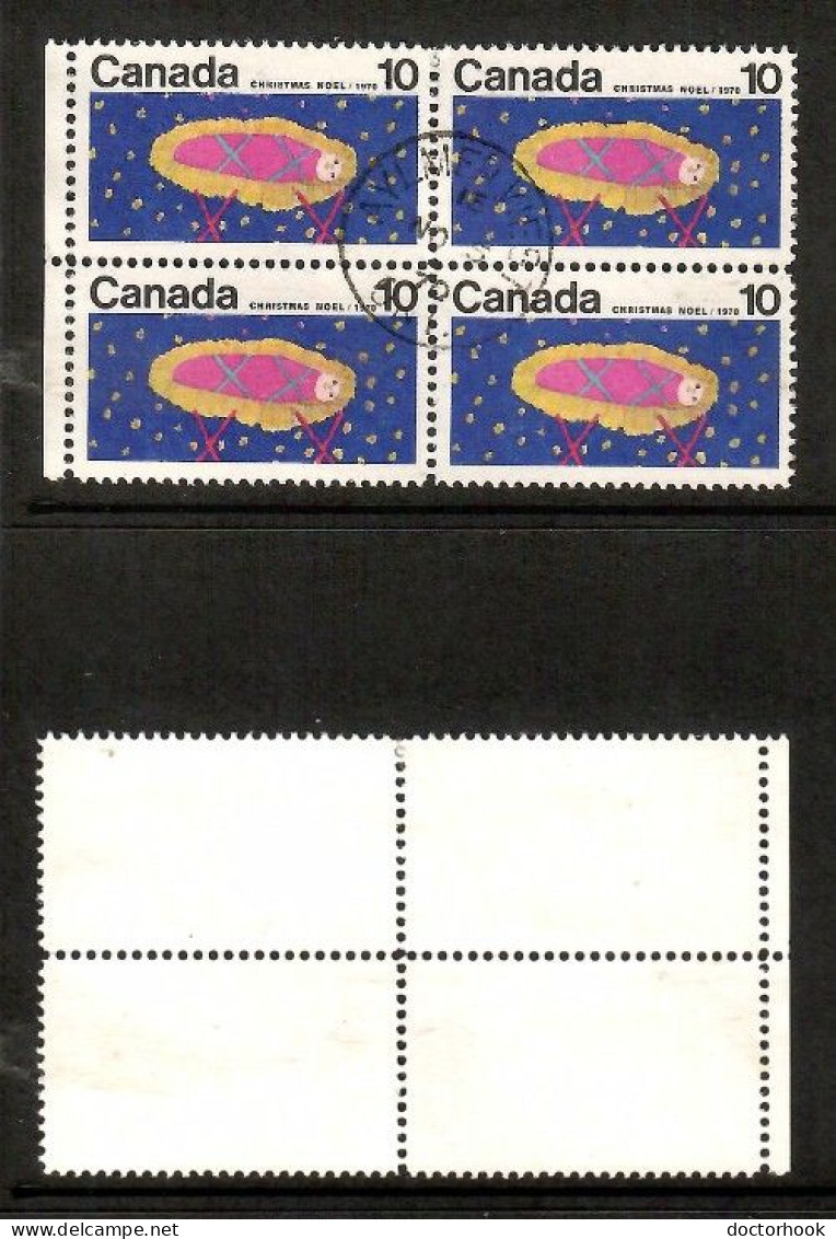 CANADA   Scott # 529 USED BLOCK Of 4 (CONDITION AS PER SCAN) (CAN-221) - Blokken & Velletjes