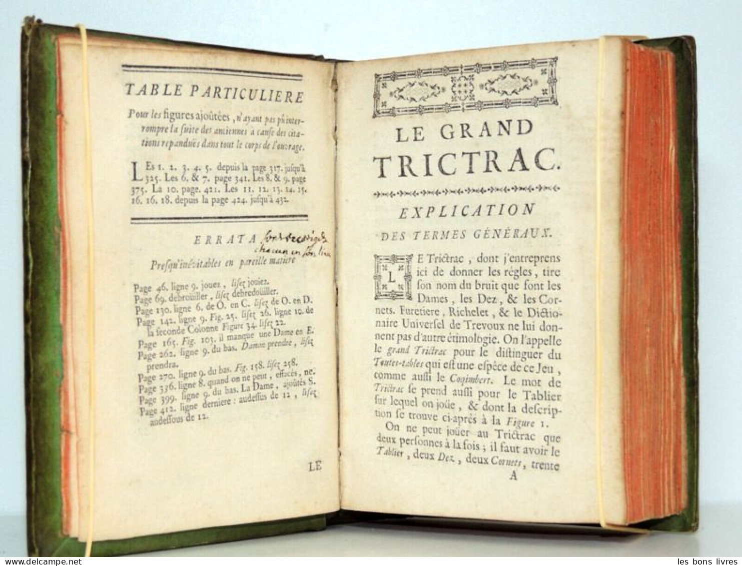 1756. Jeux. Le Grand Trictrac Ou Méthode Facile Pour Apprendre. L’Abbé *** Rare - Before 18th Century