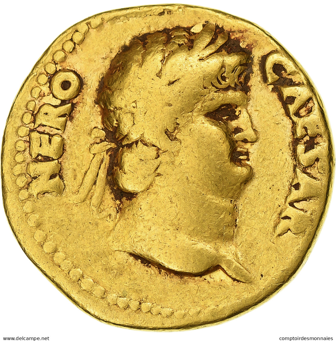 Néron, Aureus, 64-65, Rome, Or, TB+, RIC:46 - Les Julio-Claudiens (-27 à 69)