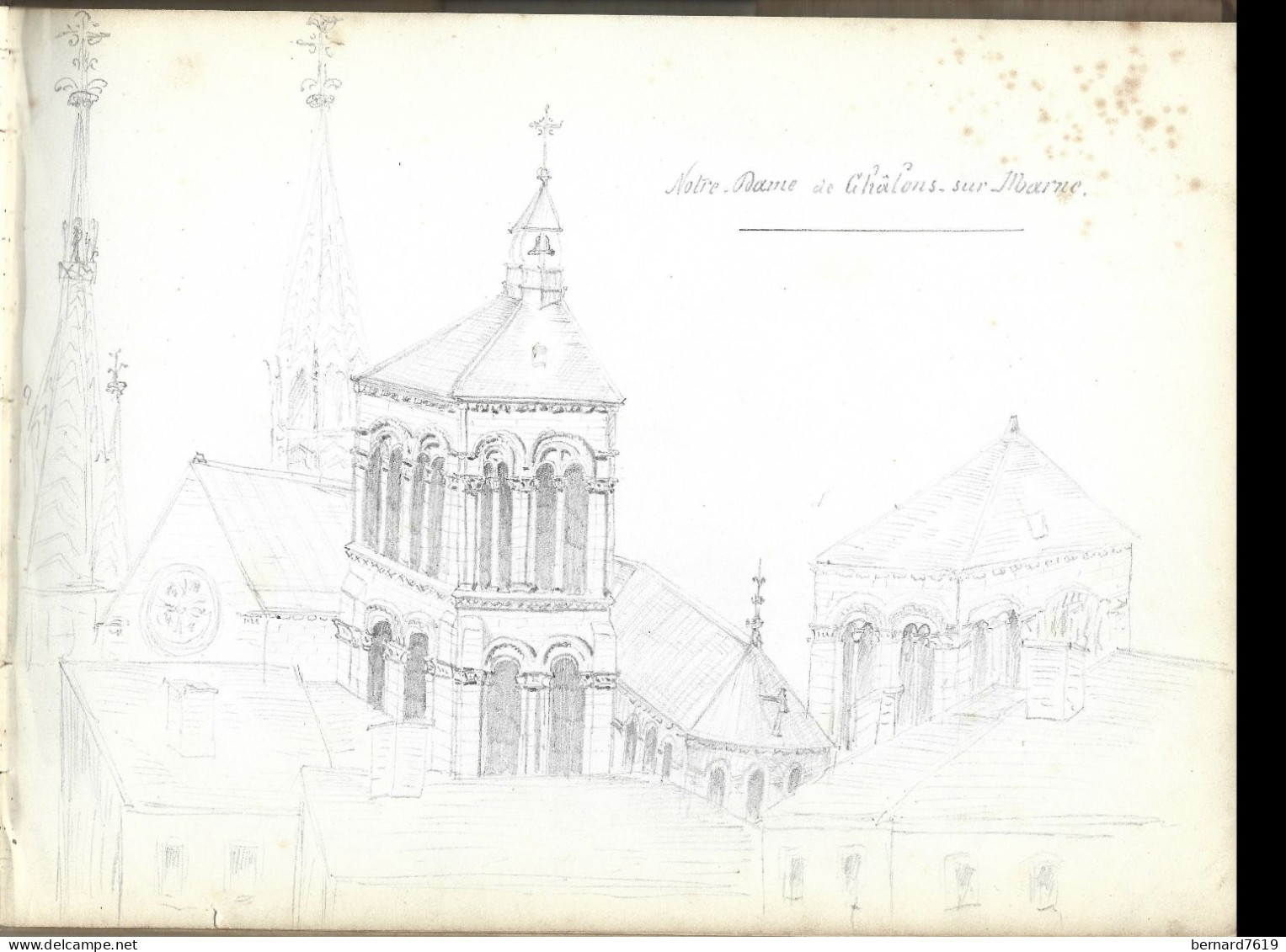 carnet  de dessins originaux - par alfred lambert de chalons sur marne vers 1895 - fruit - reims - amiens - gisors-tri