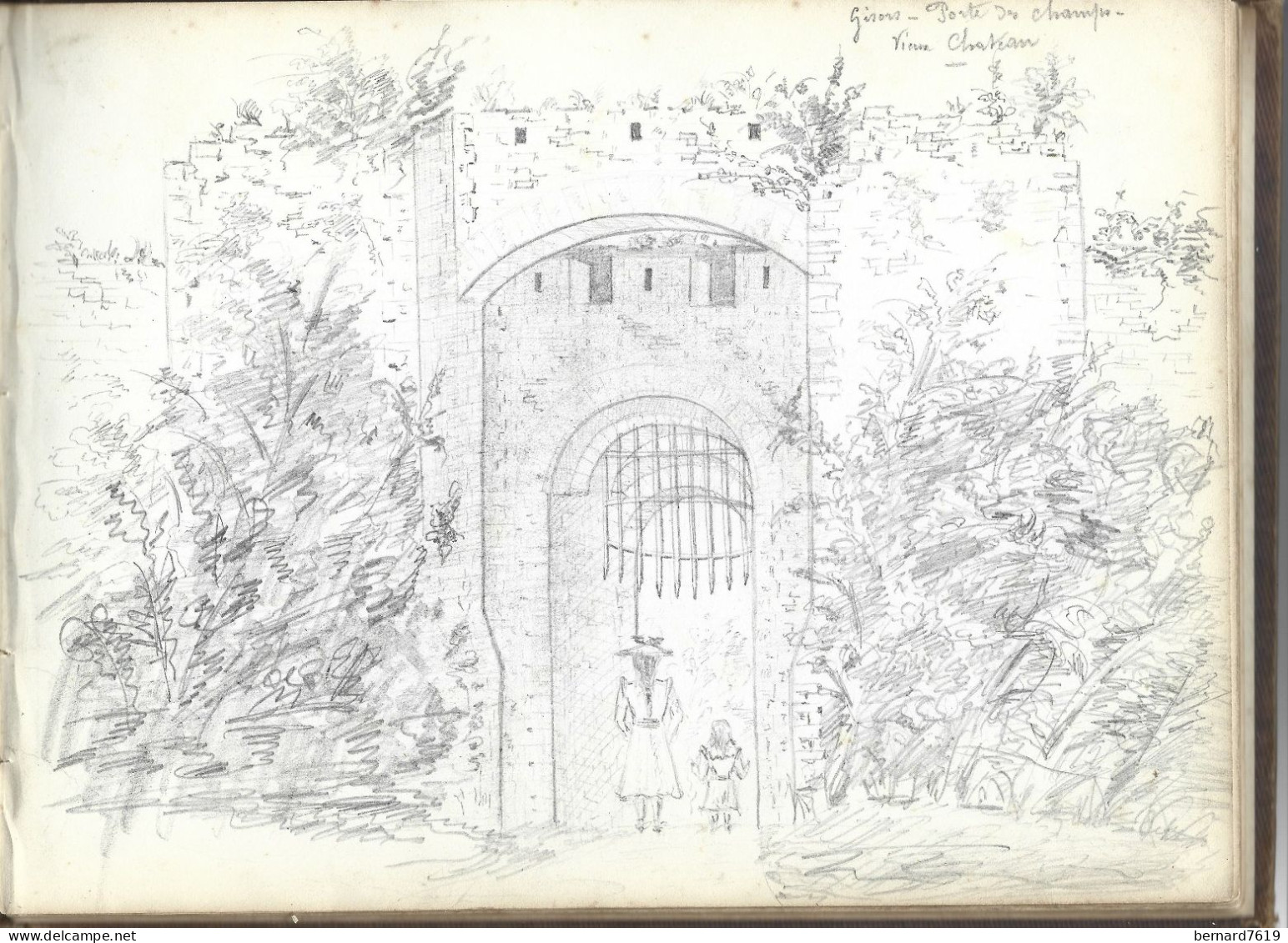 carnet  de dessins originaux - par alfred lambert de chalons sur marne vers 1895 - fruit - reims - amiens - gisors-tri