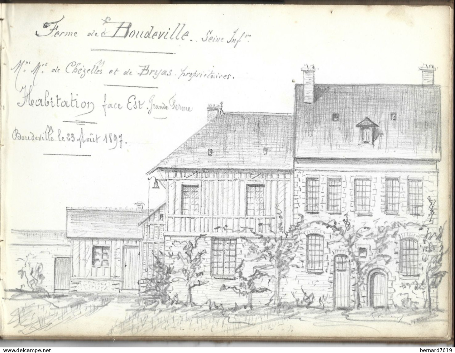 carnet  de dessins originaux - par alfred lambert de chalons sur marne vers 1895 - fruit - reims - amiens - gisors-tri