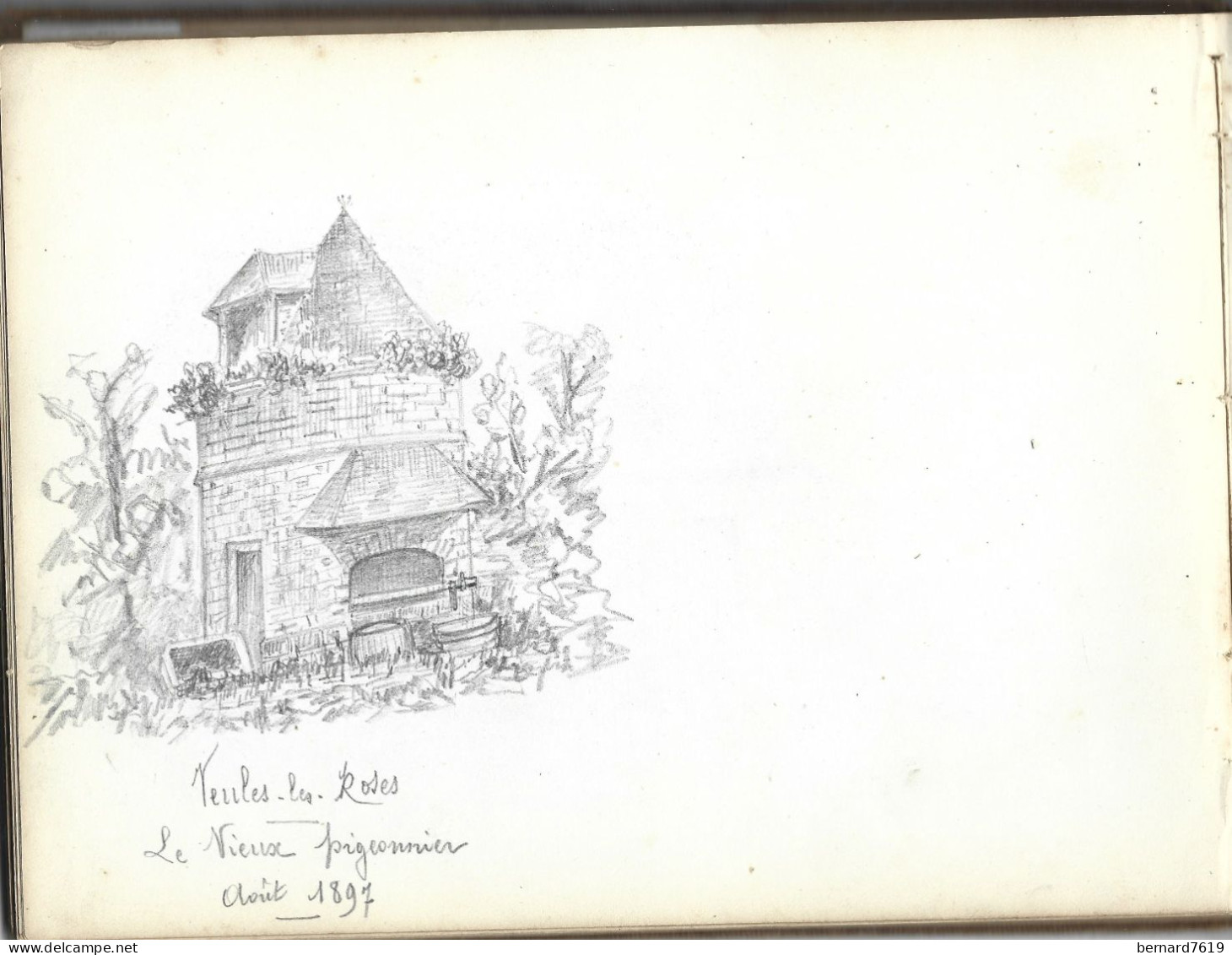 carnet  de dessins originaux - par alfred lambert de chalons sur marne vers 1895 - fruit - reims - amiens - gisors-tri