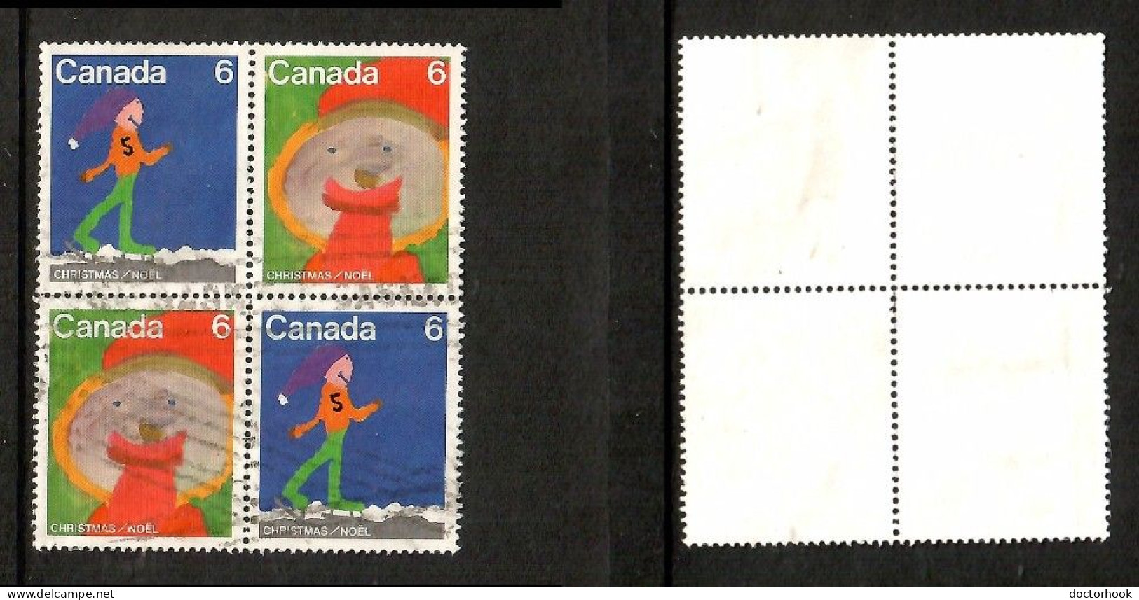 CANADA   Scott # 674-5 USED SE-TENNANT BLOCK Of 4 (CONDITION AS PER SCAN) (CAN-223) - Blocks & Sheetlets