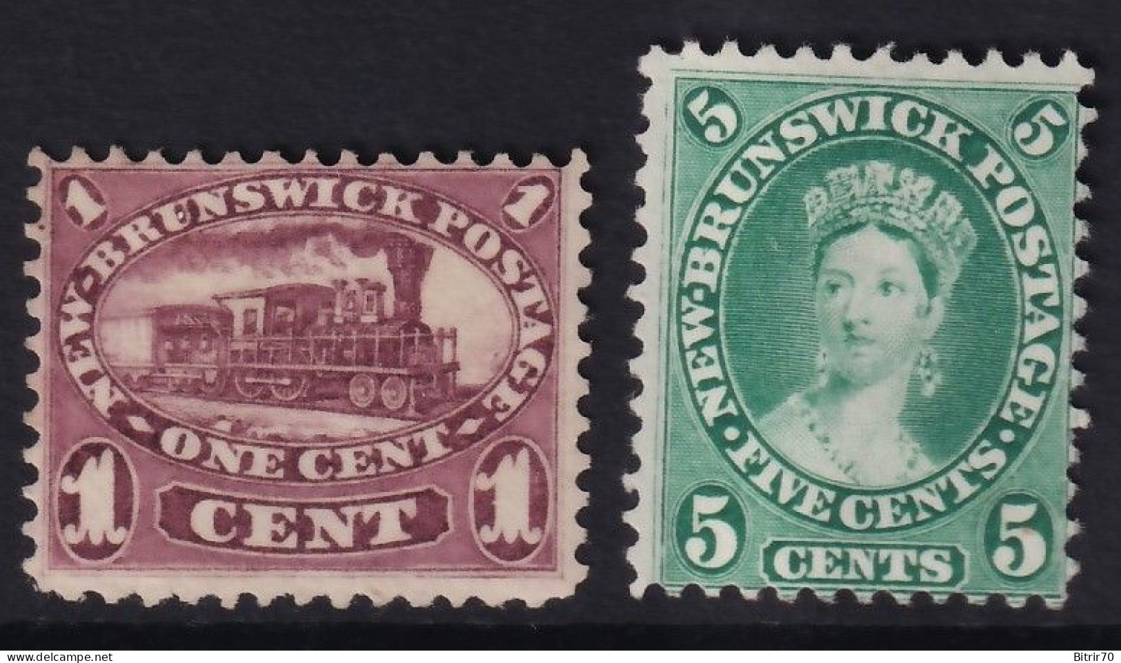 New-Brunswick, 1860-63 Y&T. 4, 6, (*) - Unused Stamps