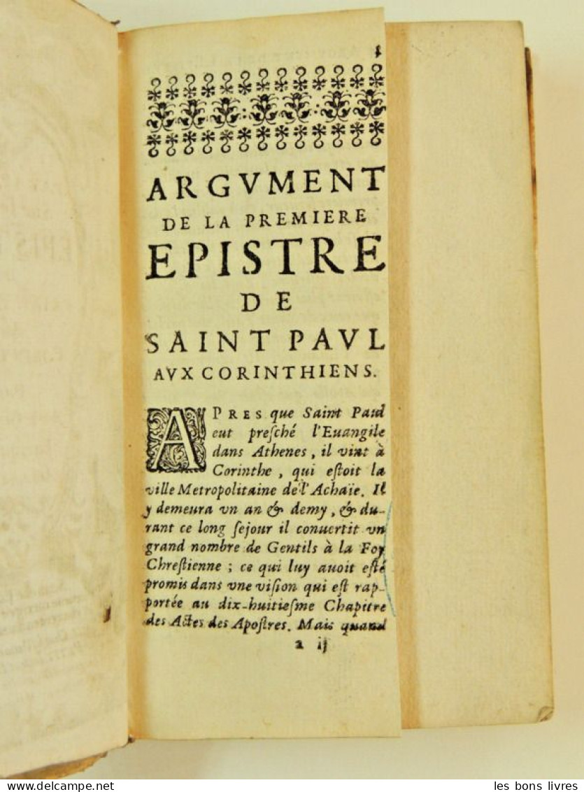 1651. Paraphrase Sur Les Deux épitres De Sainct Paul Aux Corinthiens - Before 18th Century
