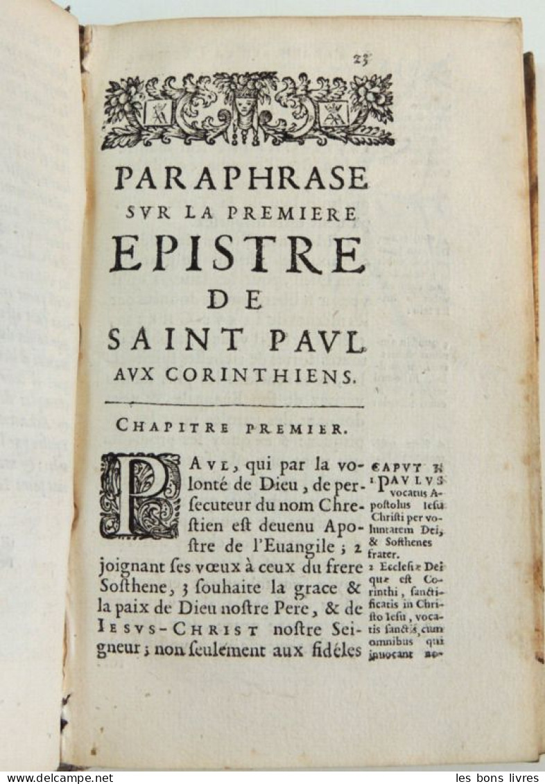 1651. Paraphrase sur les deux épitres de Sainct Paul aux Corinthiens