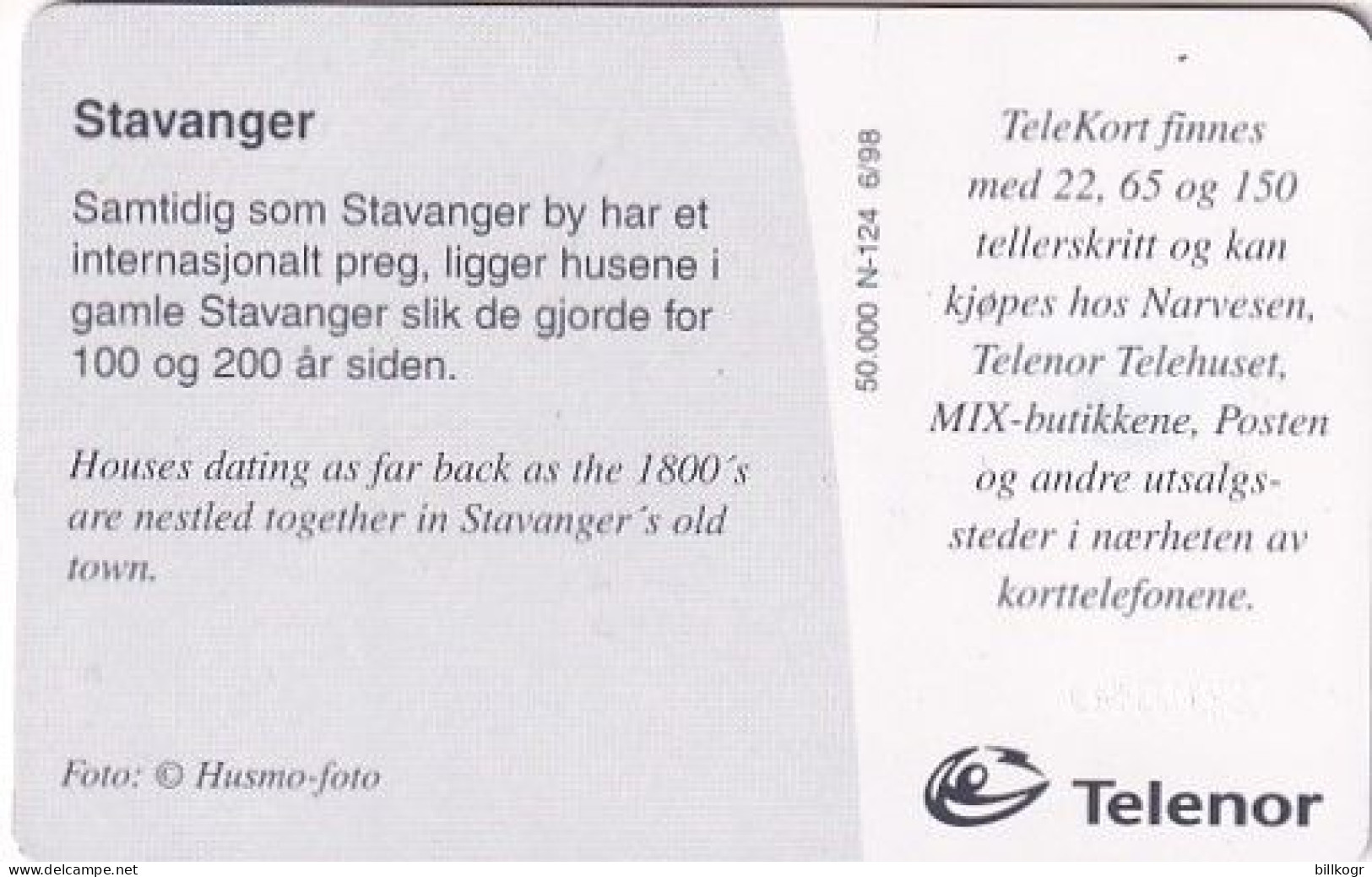 NORWAY - Stavanger Collector's Days(124 Overprinted), CN : C85024937, Tirage 1000, 06/98, Used - Norwegen