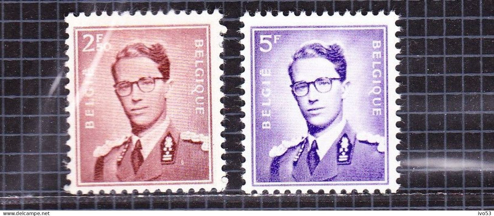 1957 Nr 1028-29** Zonder Scharnier.Koning Boudewijn,Marchand. - 1953-1972 Brillen