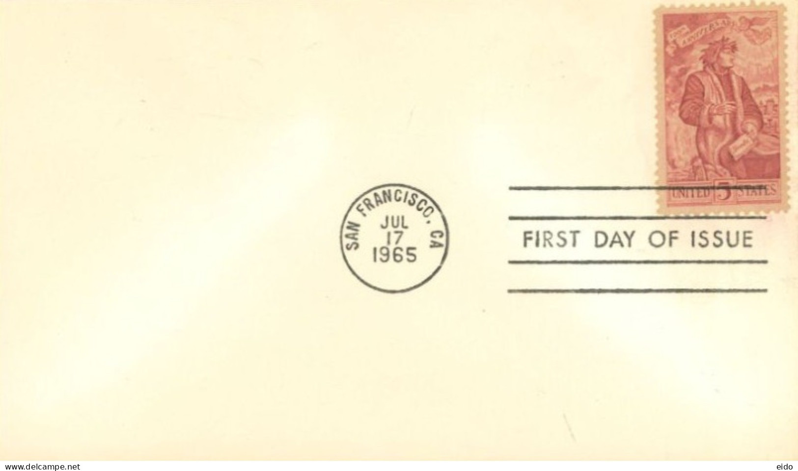 U.S.A.. -1965 -  FDC STAMP OF 100th ANNIVERSARY OF DANTE. - Lettres & Documents