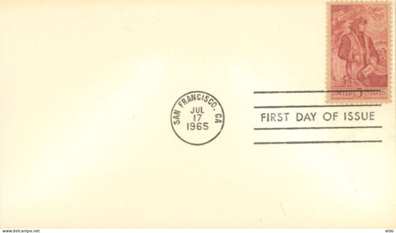 U.S.A.. -1965 -  FDC STAMP OF 100th ANNIVERSARY OF DANTE. - Briefe U. Dokumente