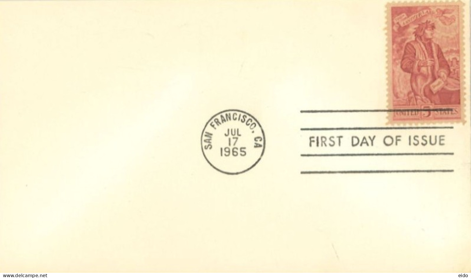 U.S.A.. -1965 -  FDC STAMP OF 100th ANNIVERSARY OF DANTE. - Briefe U. Dokumente