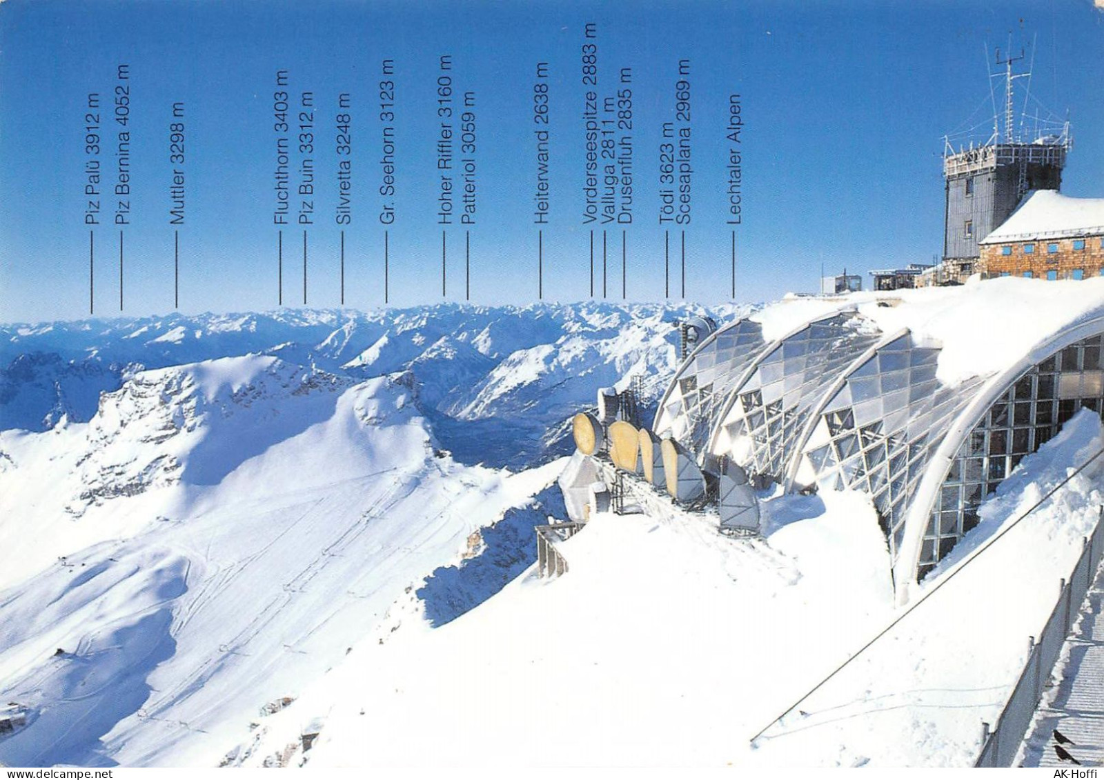 Zugspitze 2964 M Mit Tiroler Und Schweizerischem Bergpanorama (2080) - Zugspitze