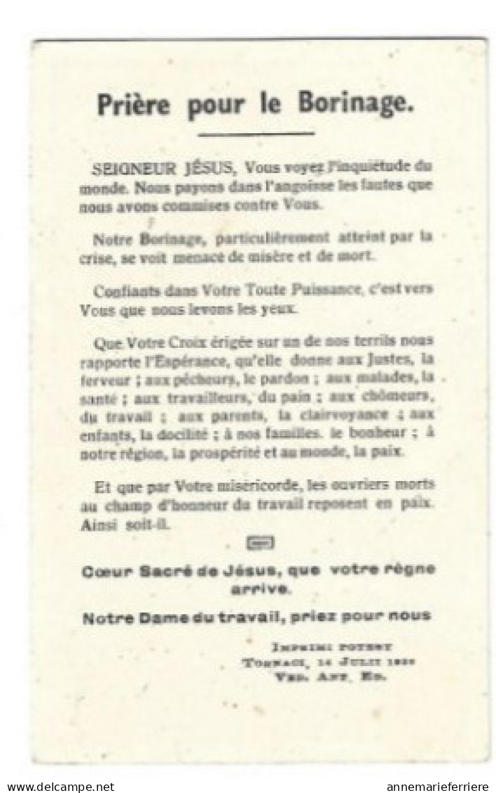 Quaregnon  Le Borinage Au Christ Le Dimanche 24 Septembre  Erection De La  Croix Sur Le Terril ( Dimention 7/11cm ) - Quaregnon