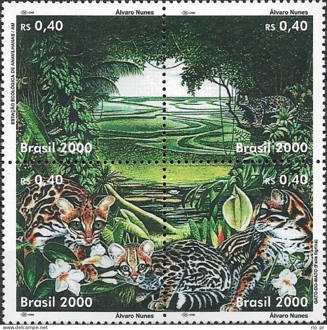 BRAZIL - BLOCK OF FOUR ENVIRONMENTAL PROTECTION 2000 - MNH - Environment & Climate Protection