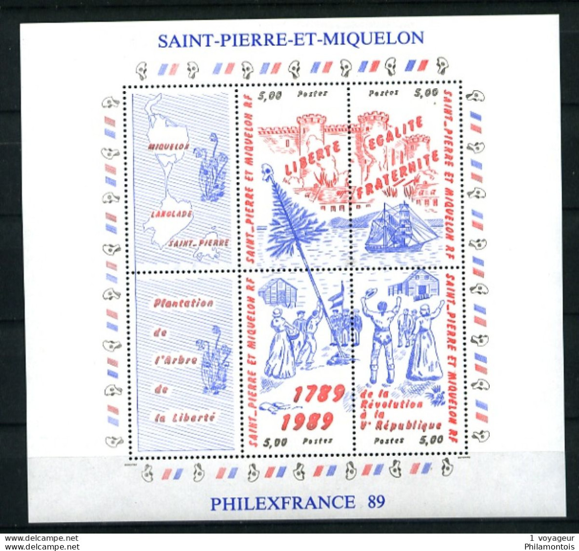 SPM - BF 3 - Philexfrance 1989 - Neuf N** - Très Beau - Blocks & Sheetlets