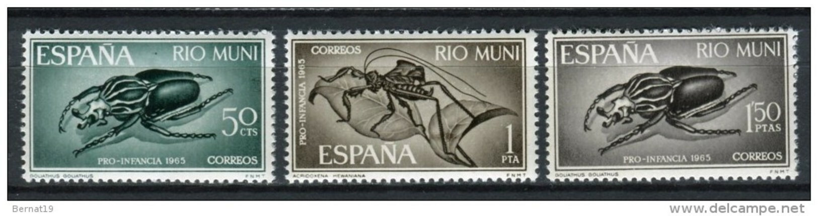 Rio Muni 1965. Edifil 63-65 ** MNH. - Rio Muni