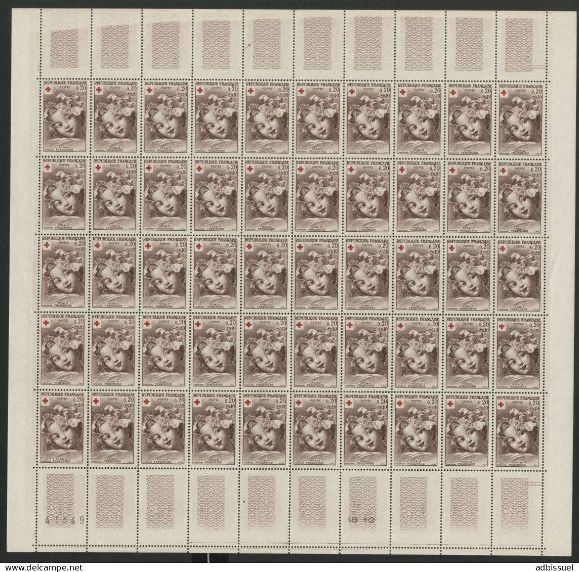 N°1366 + 1367 Croix Rouge 1962, 2 Feuilles De 50 Ex. Neufs ** (MNH) Cote 225 € Vendue à 10 % De La Cote Voir Suite - Full Sheets