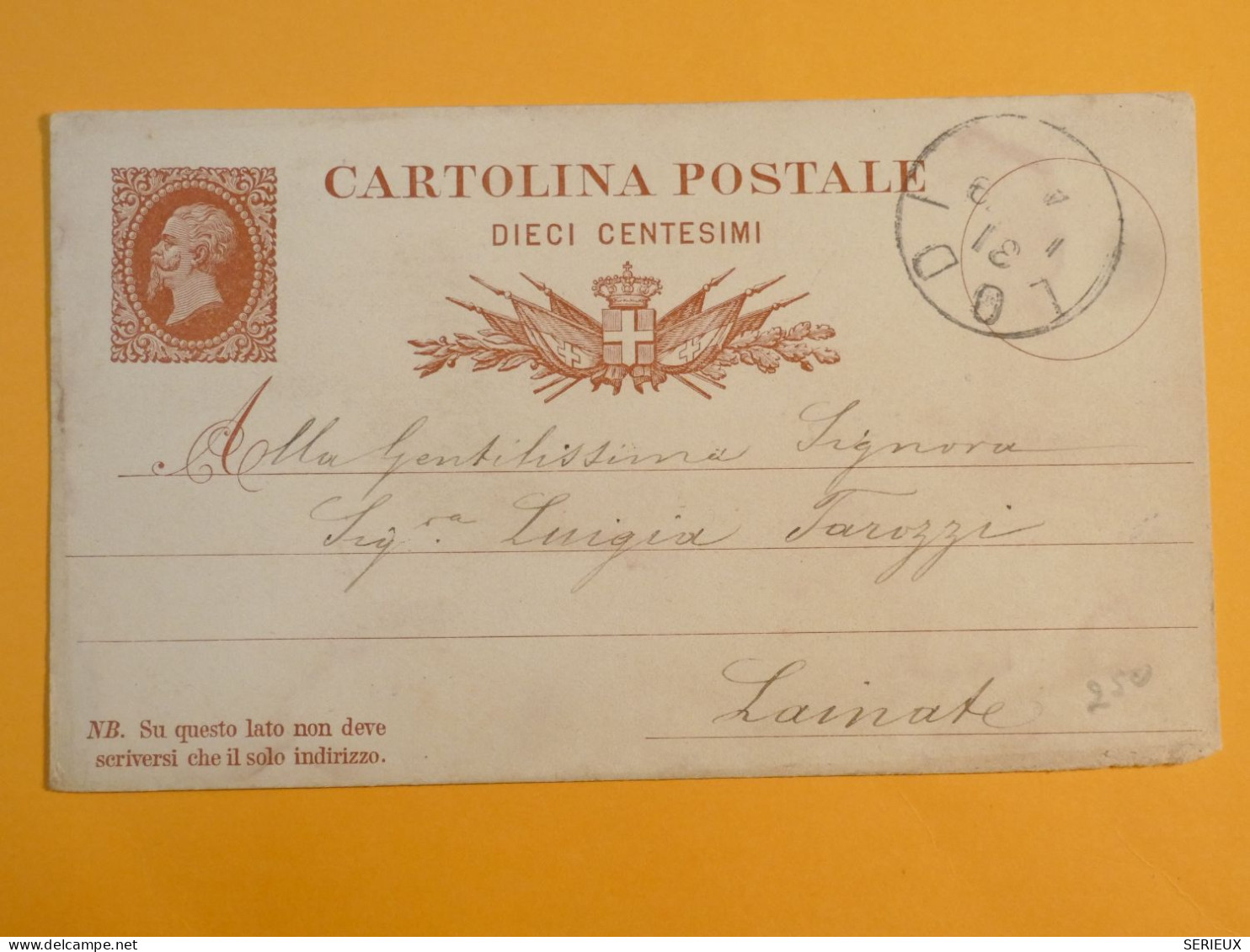 DK 5 ITALIA   BELLE  CARTE ENTIER  .  LODI A LAINATE   +AFF INTERESSANT +++ - Entero Postal