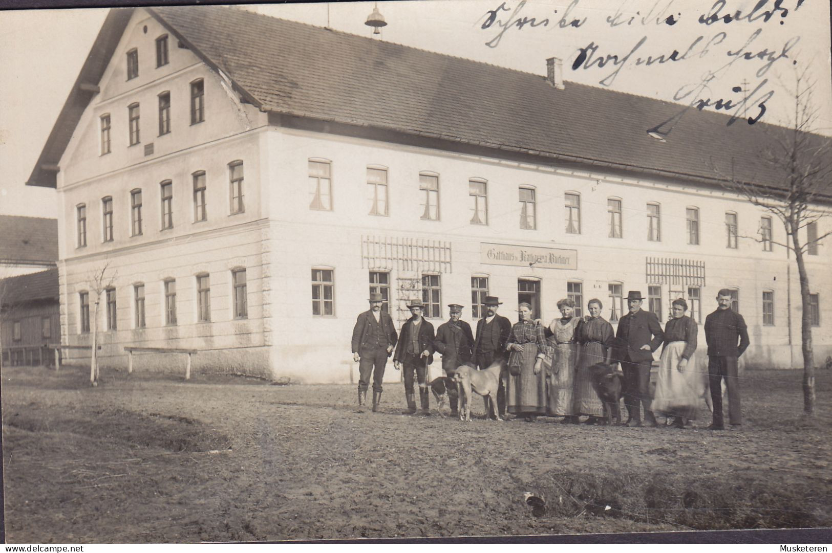 Bayern PPC Gasthaus V. Katharina Buchner. Animé Animation. BUCHLOE 1911? TRAUNSTEIN Echte Real Photo (2 Scans) - Buchloe