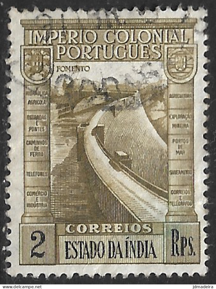 Portuguese India – 1938 Império Colonial 2 Rupias Used Stamp - Portuguese India
