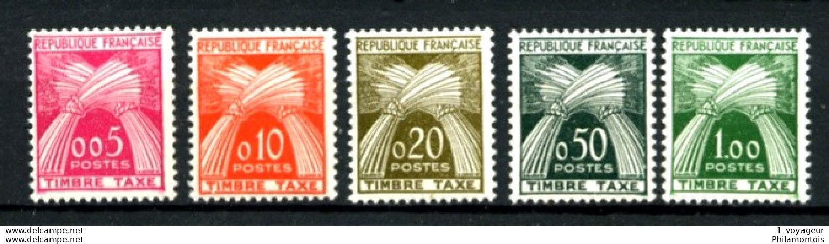 Taxe  90 / 94 - Série Complète Gerbes NF - 5 Valeurs - Neufs  N** - Très Beaux - 1960-... Ungebraucht
