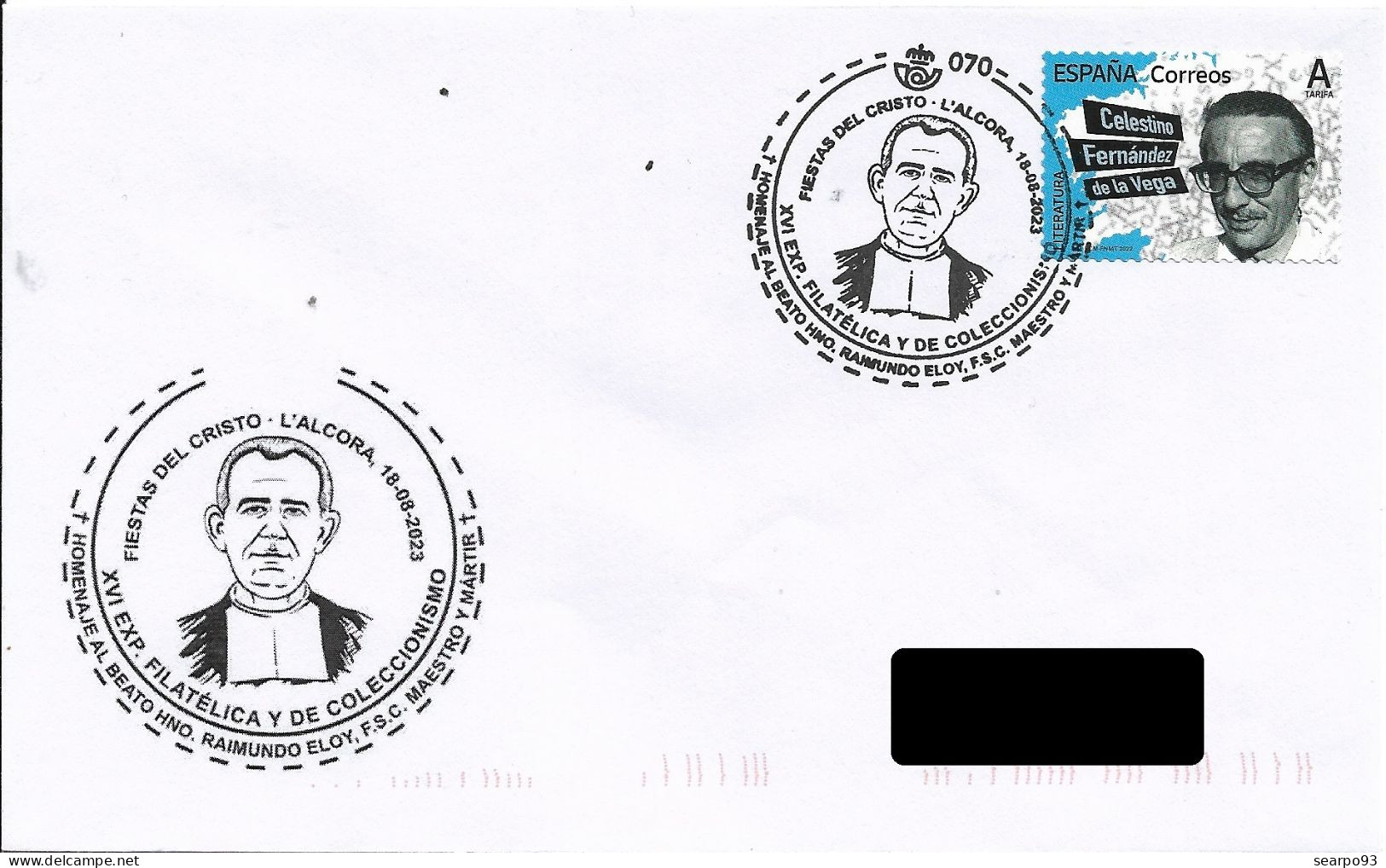 SPAIN. POSTMARK. BLESSED RAIMUNDO ELOY. LA SALLE. L'ALCORA. 2023 - Otros & Sin Clasificación