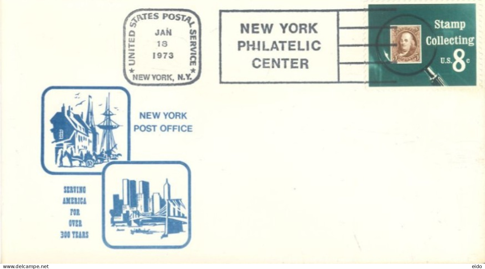 U.S.A.. -1973 -  SPECIAL STAMP COVER OF NEW YORK POST OFFICE. - Brieven En Documenten