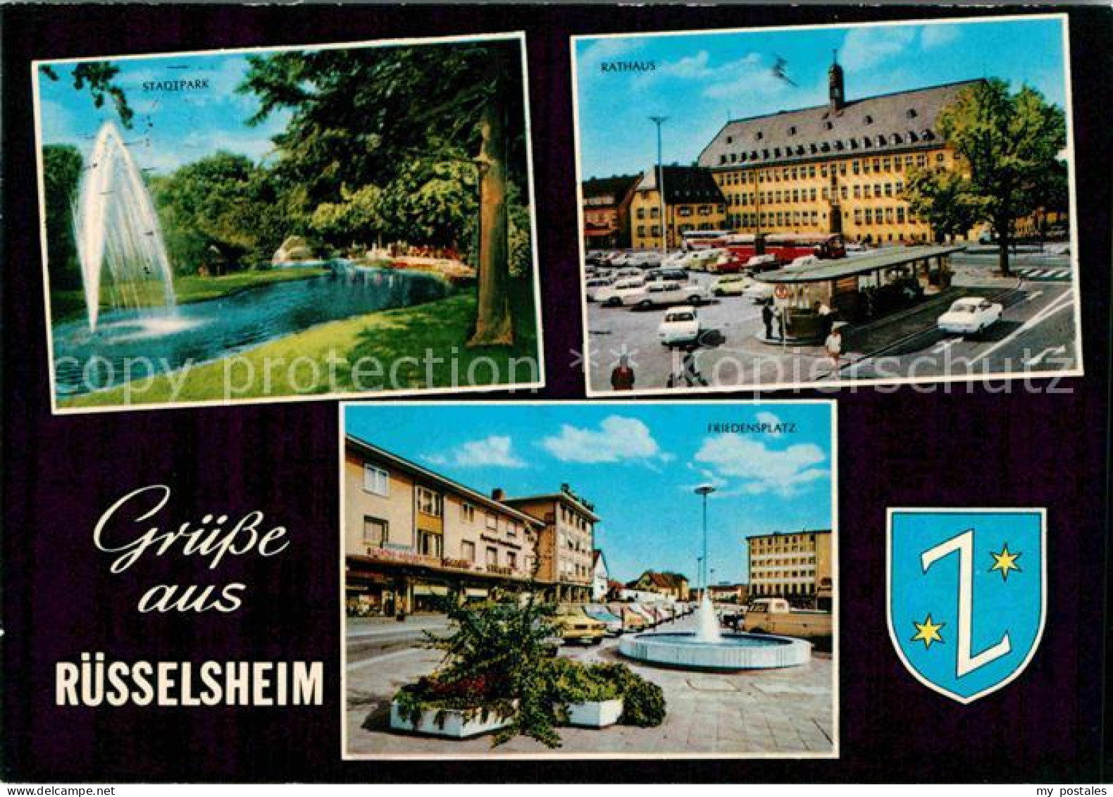 72761758 Ruesselsheim Main Stadtpark Rathaus Friedensplatz Ruesselsheim - Rüsselsheim