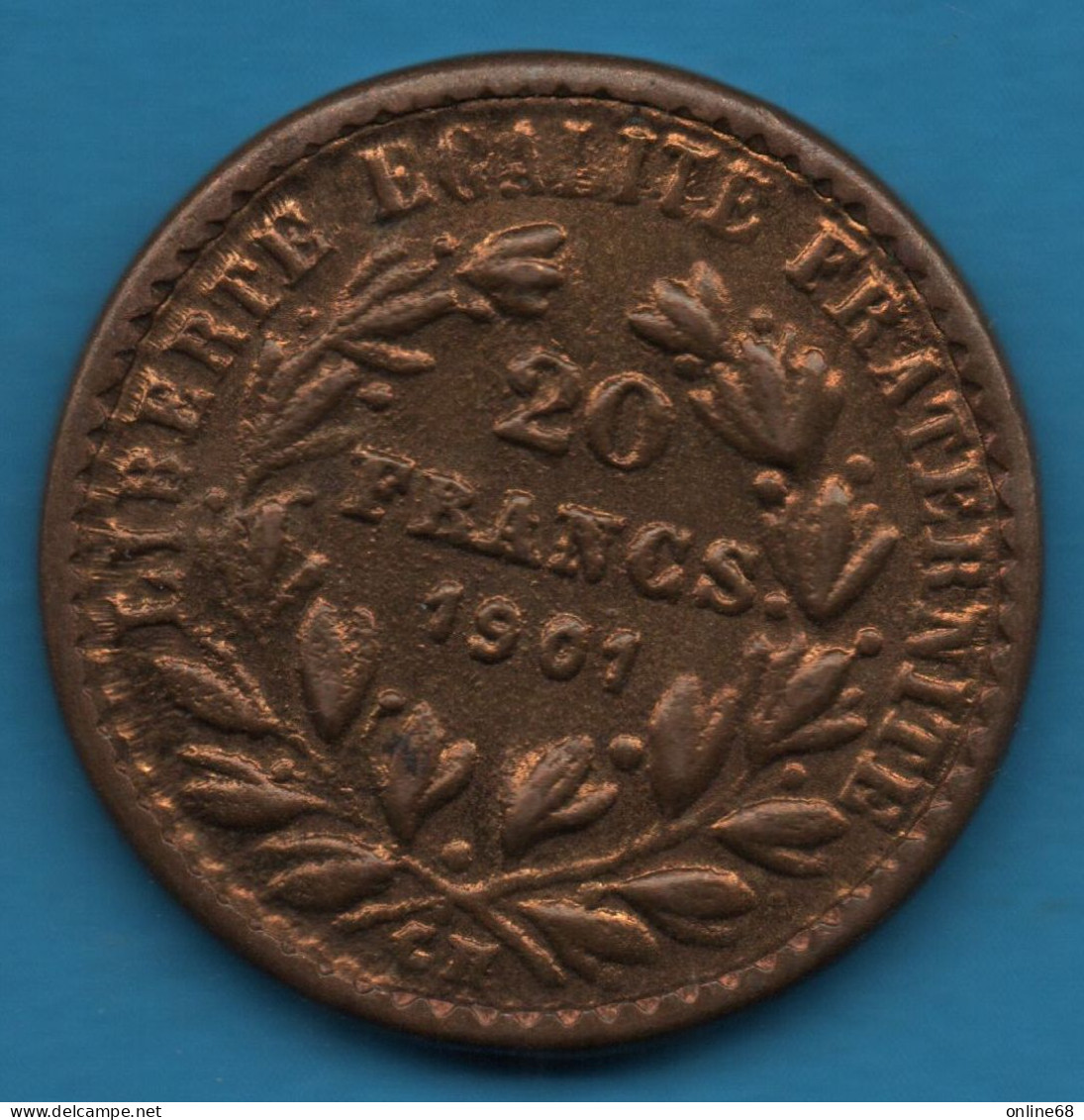 FRANCE 20 FRANCS 1901 20mm - Ficción & Especímenes