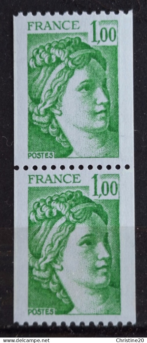 France 1977 N°1981A + N°1981Aa  **TB Cote 5€40 - Rollo De Sellos