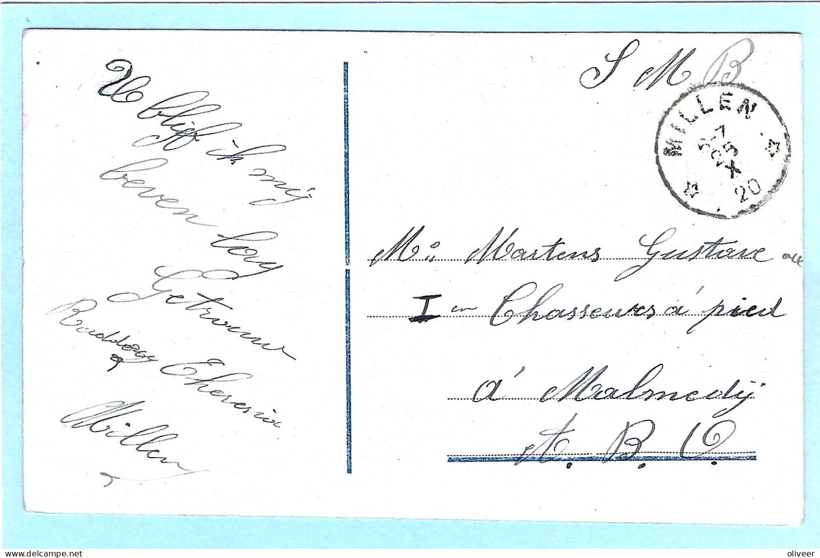 Postkaart Met Sterstempel MILLEN - 1920 - Postmarks With Stars