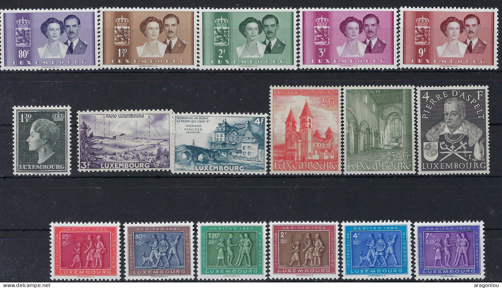 Luxembourg - Luxemburg - Timbres -  1953  Année Complètes    5 Séries    MNH** - Années Complètes