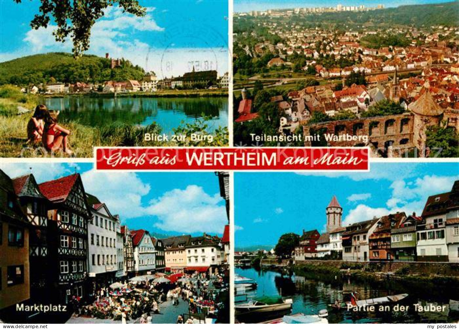 72760260 Wertheim Main Blick Zur Burg Teilansicht Mit Wartberg Partie An Der Tau - Wertheim