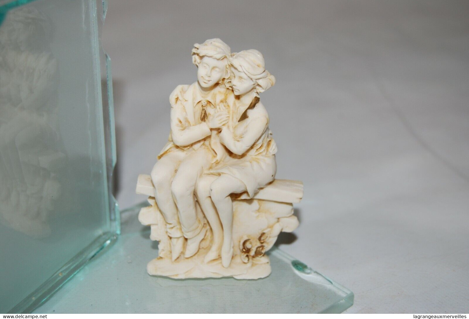 C62 Objet De Vitrine - Cadre Photo En Verre - Couple - Art Nouveau / Art Déco