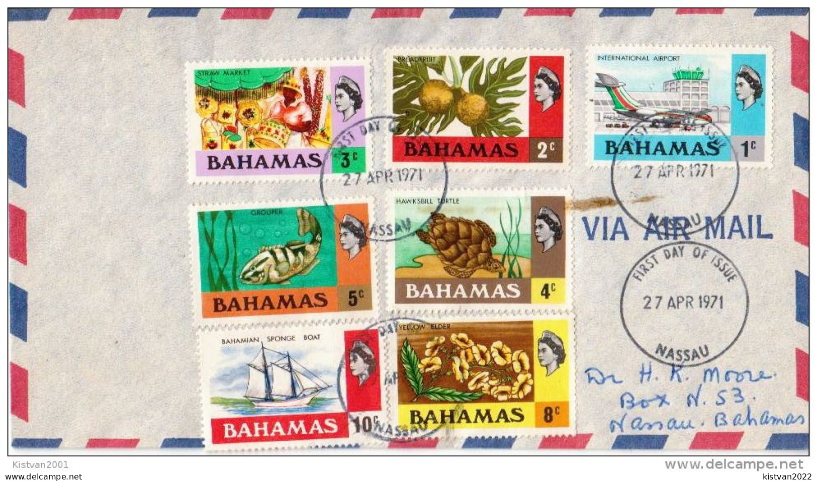 Postal History: Bahamas Cover With Multiple Stamps - Bahamas (1973-...)