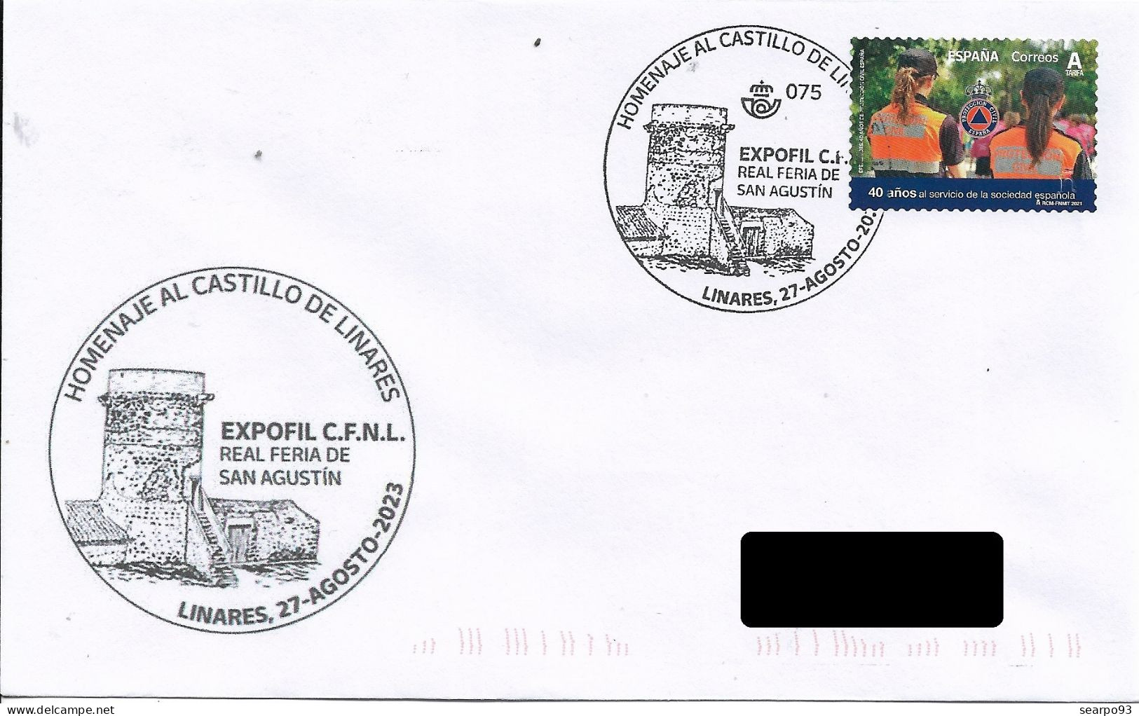 SPAIN. POSTMARK. LINARES CASTLE. 2023 - Other & Unclassified