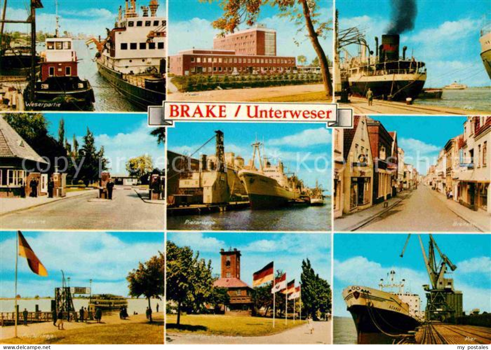 72757371 Brake Unterweser Weserpartie Pieranlage Kreisamt Schiffahrtsmuseum Brei - Brake
