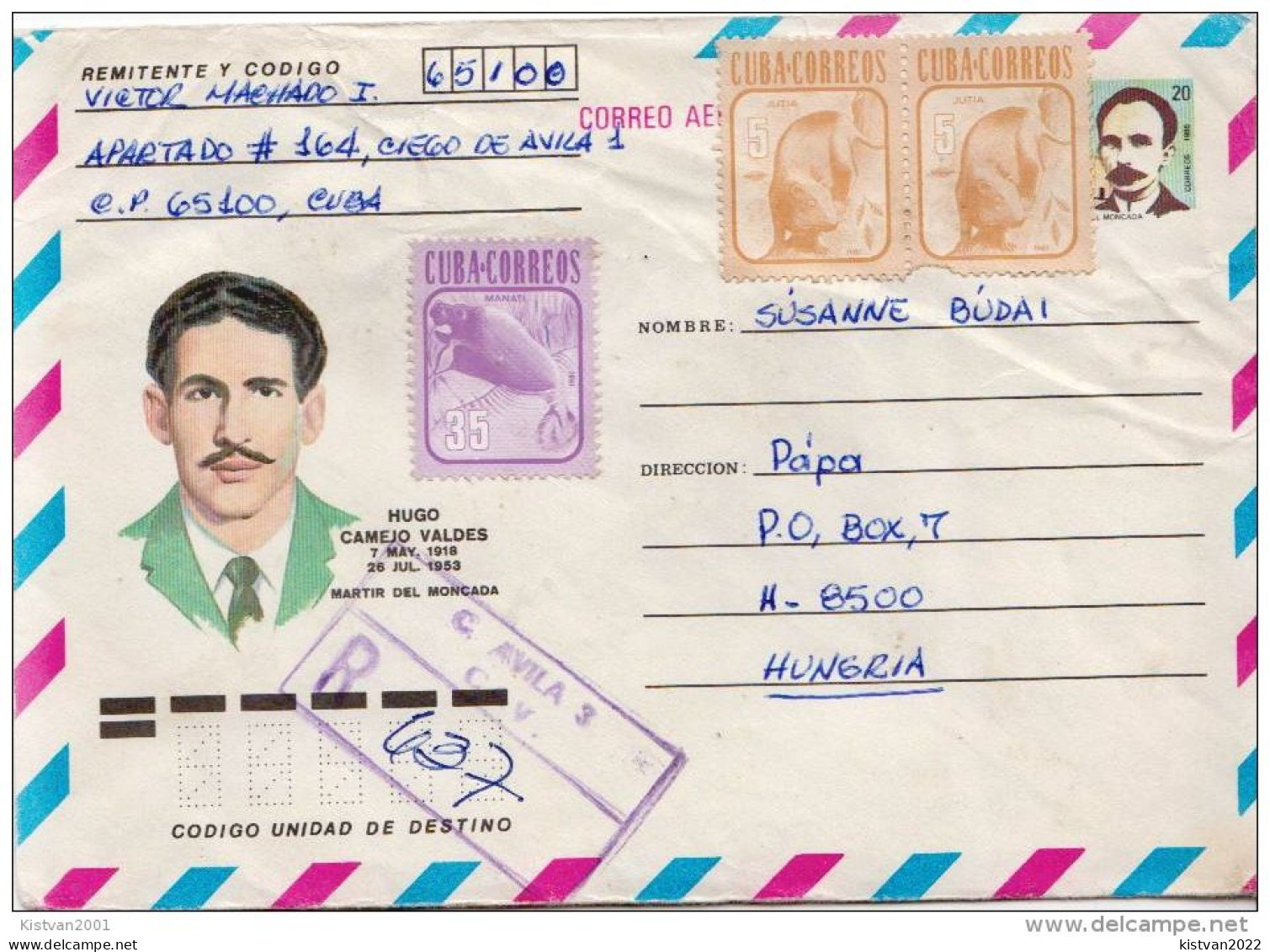 Postal History: Cuba Postal Stationery Cover - Covers & Documents